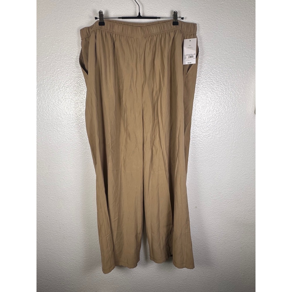 Isabel by Ingrid & Isabel Tan High‎ Waist Wide Leg Maternity Pants XXL NWT